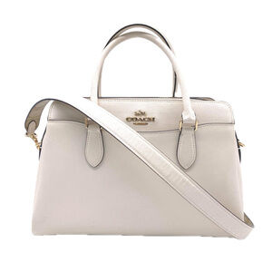 COACH Crossgrain Leather Darcy Carryall Signature Canvas Detail CH290 Handbag...